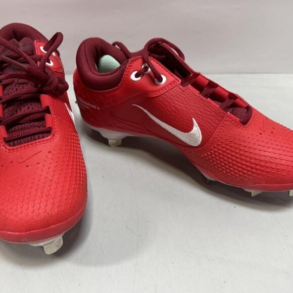 Nike React Hyperdiamond 4 Elite Softball Cleats CZ5917-616 Red‎ Women's Size 7.5 - Picture 3 of 6